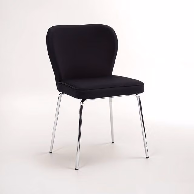 Orsina Modern Black Velvet Dining Chair