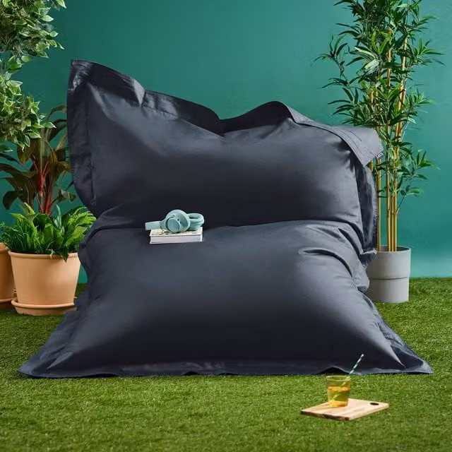 icon Adults Giant Bean Bag Floor Cushion in Grey and Blue – 1