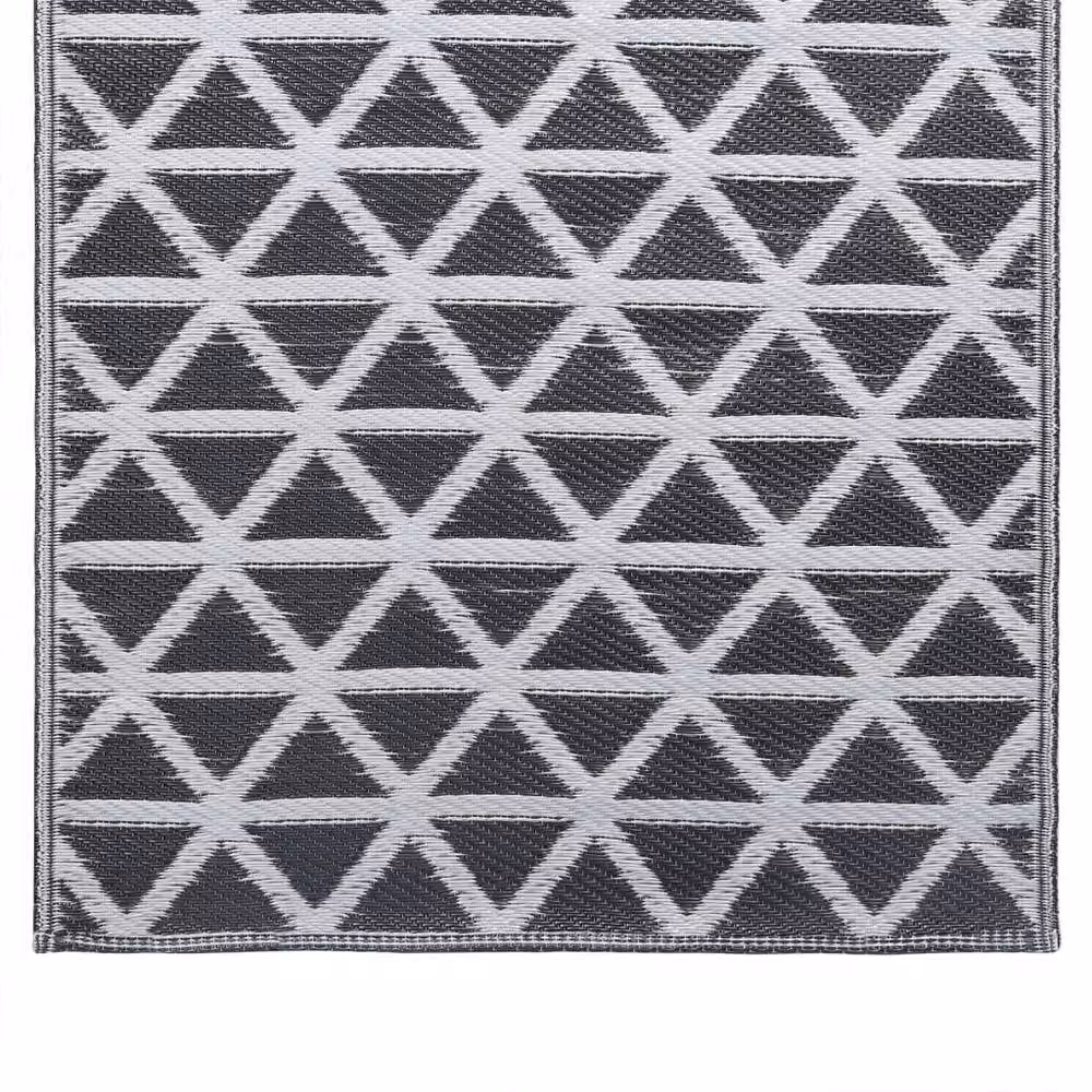 Berkfield Home Black Geometric Outdoor Carpet, W: 120 cm, L: 180 cm – 5