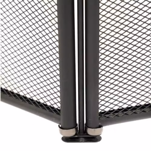 Oypla 3 Panel Black Steel Fire Screen Spark Guard – 5