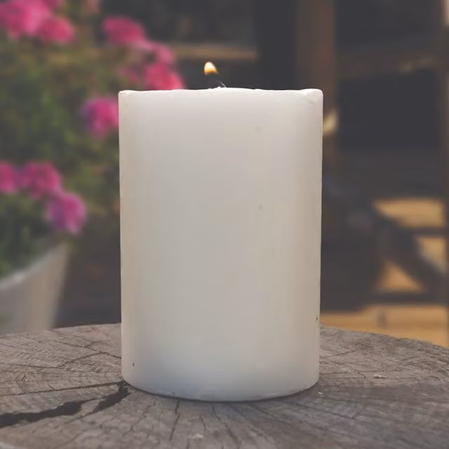 Zero In 2x White Natural Citronella Wind Resistant Outdoor Pillar Candles