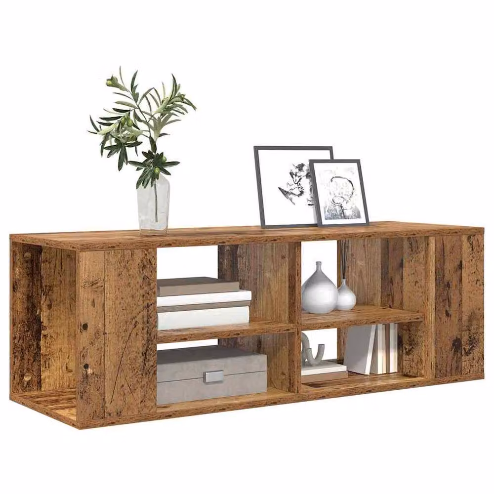 Berkfield Home Modern TV Cabinet with Shelf in Brown, W/D/H: 102 x 35 x 35 cm – 3