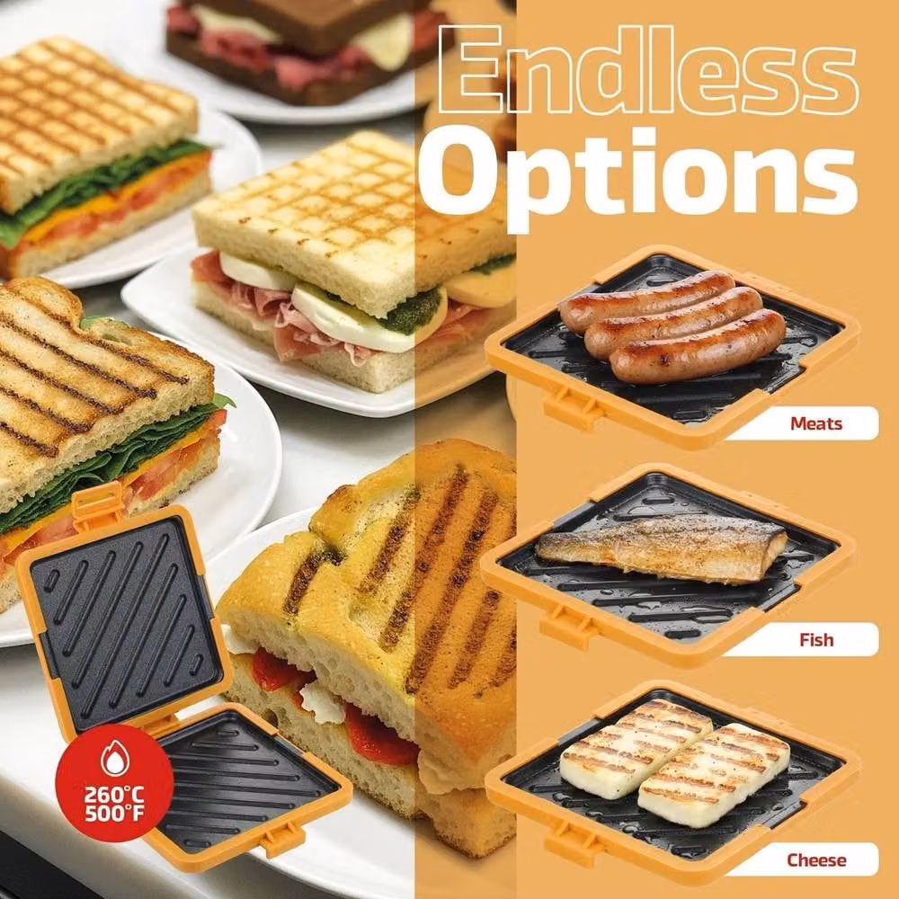 Havendro Microwave Toastie Maker and Sandwich Grill in Yellow – 2
