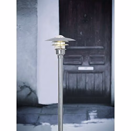 Nordlux Lønstrup Maritime Outdoor Post Lantern in Silver Galvanised Steel, E27, IP44 – 2