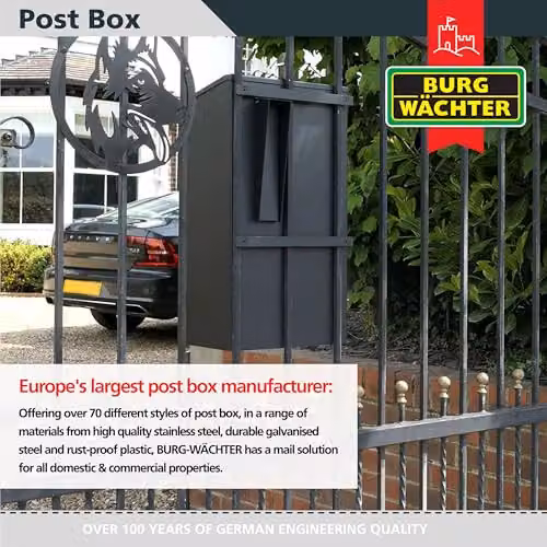 Burg-Wächter Steel Letterbox, Black – 5