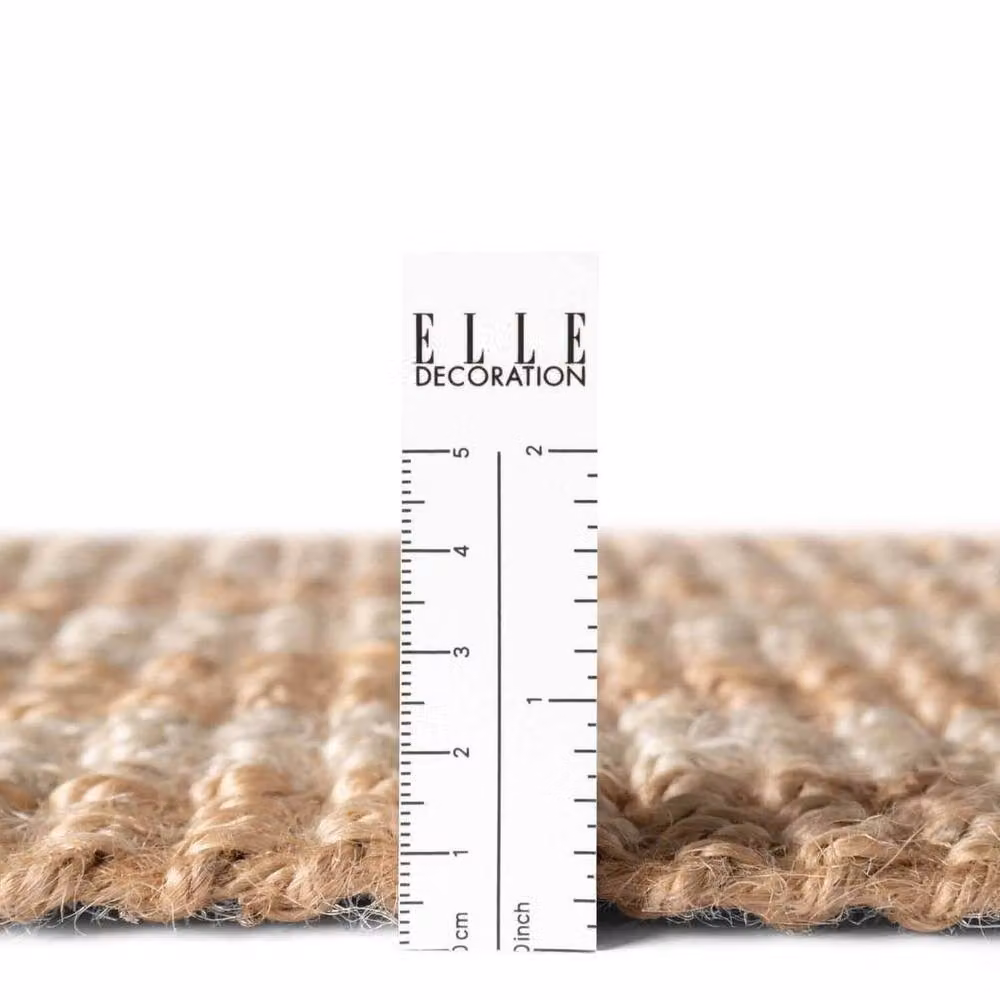 THE RUGS Amber Hand Woven Jute Striped Rug in Beige and Gold, W: 200 cm, L: 300 cm – 2