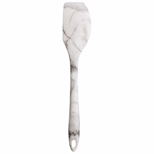 Premier Housewares Marble Effect Silicone Spatula in White and Grey, Heat Resistant and Non-Scratch, W/D/H: 6 x 2 x 29 cm
