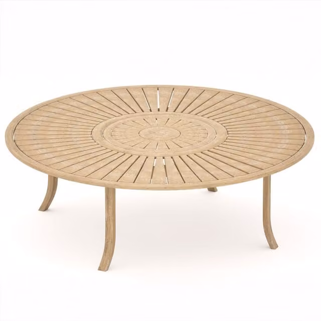 Royalcraft Maris 8-Seater Round Acacia Wood Dining Table, Natural Brown
