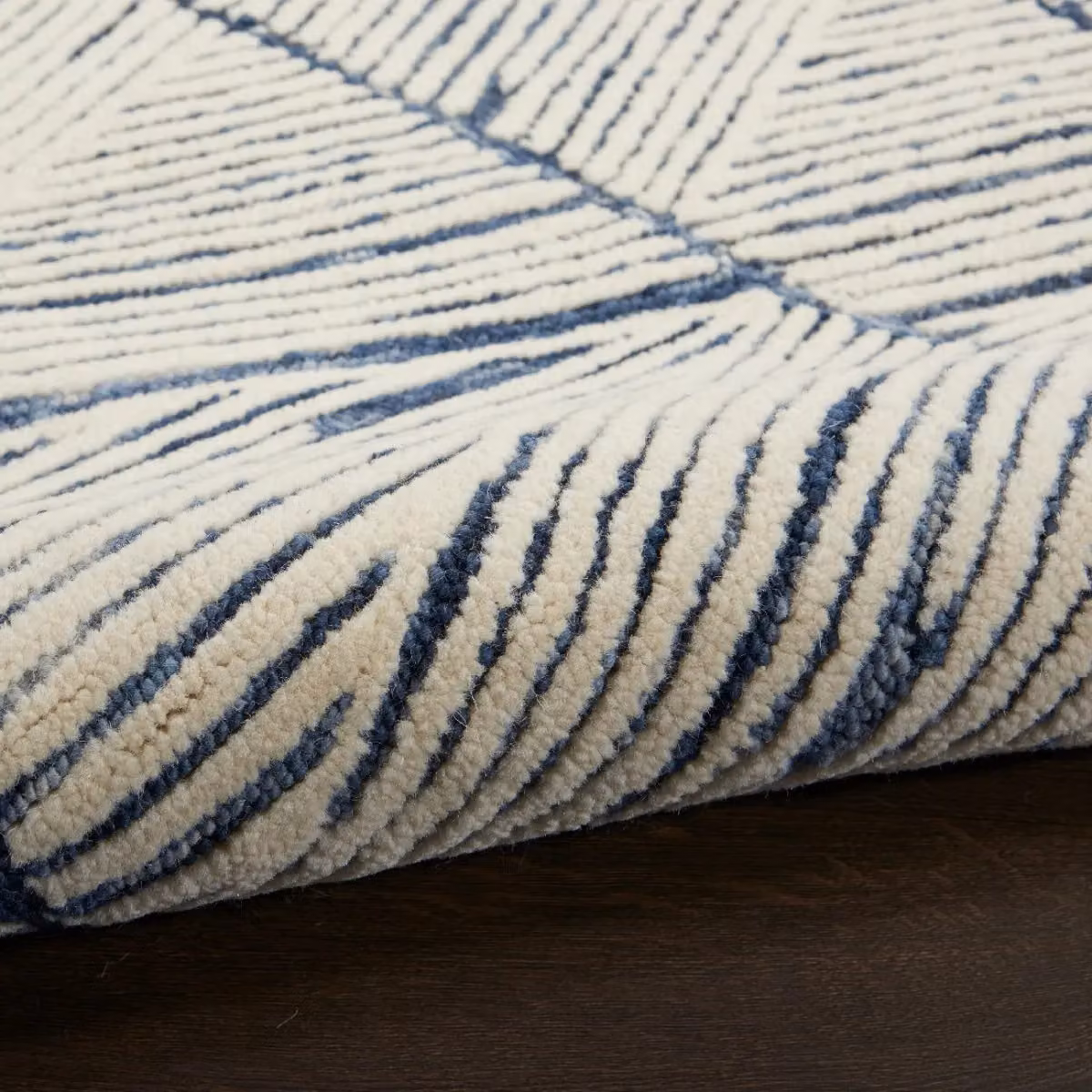 The Rug Shop UK Blue Handmade Wool Modern Geometric Abstract Area Rug W: 240 cm, D: 300 cm – 2