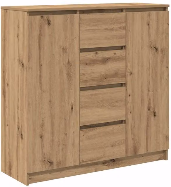Berkfield Home Artisan Oak Sideboard with Drawers in Brown, W/D/H: 100.5 x 35 x 98.5 cm