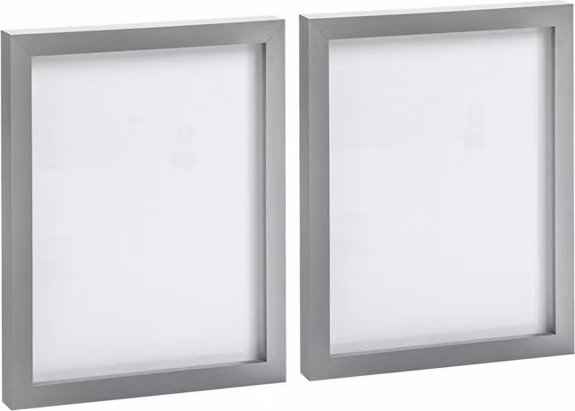 Nicola Spring Pack of 2 Rectangular Single Photo Frames in Grey, W/H: 20.32 x 25.4 cm