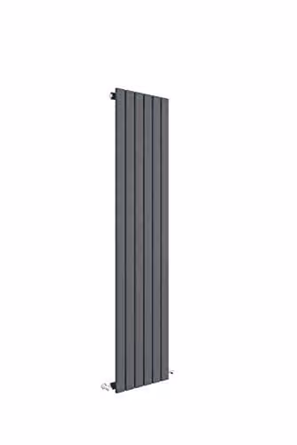 Nuie HLA71 Sloane Modern Home Wall Mount Designer Vertical Single Panel Radiator, Anthracite, H: 150 cm, W: 35.4 cm, D: 5.3 cm
