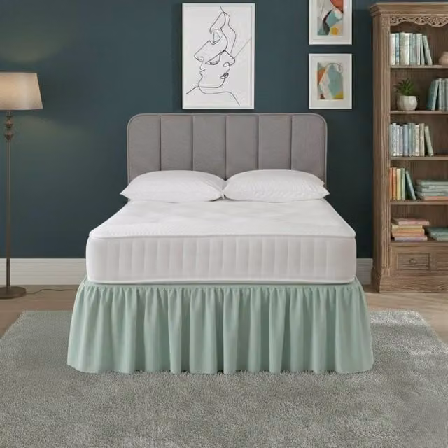 Snug City Double Polycotton Divan Bed Base Valance in Mint Green