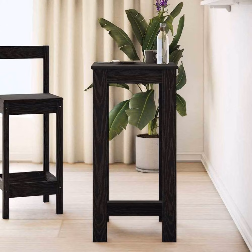 Berkfield Home Bar Table in Black Oak, W/D/H: 51 x 50 x 103.5 cm – 2