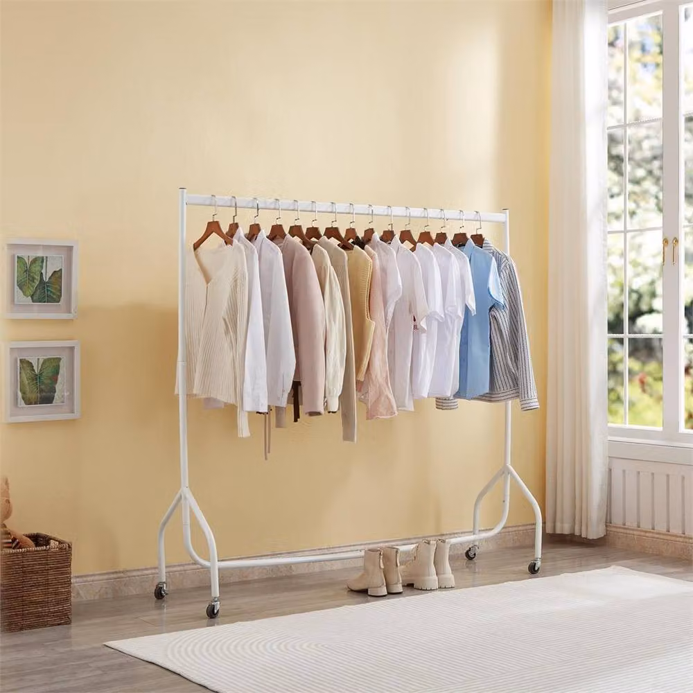 PAWNORA Heavy Duty White Metal Clothes Rail – 2