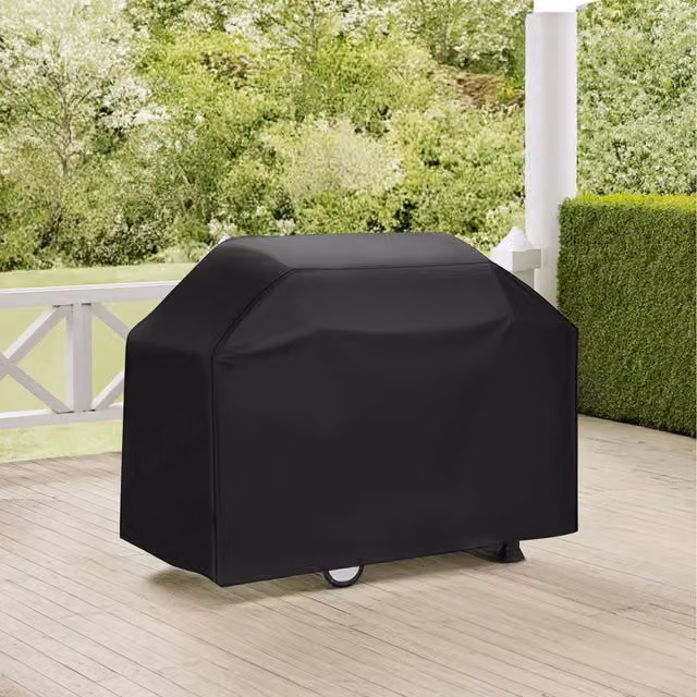 Lifeideas Waterproof and Dustproof Polyester BBQ Grill Cover, Black, Width: 170 cm