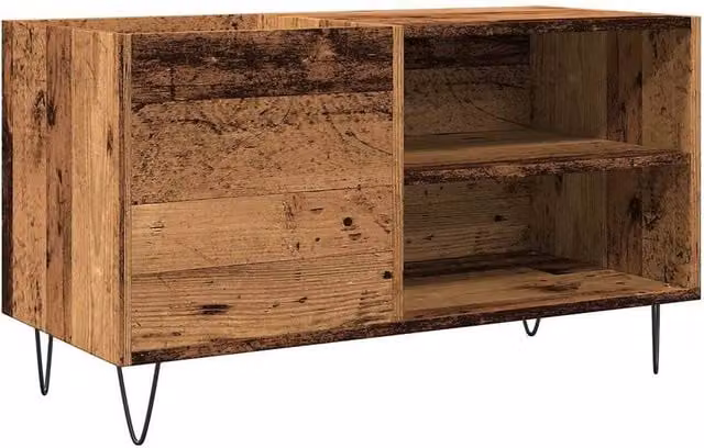 Berkfield Home Record Cabinet in Old Wood Brown, W/D/H: 84.5 x 38 x 48 cm – 1