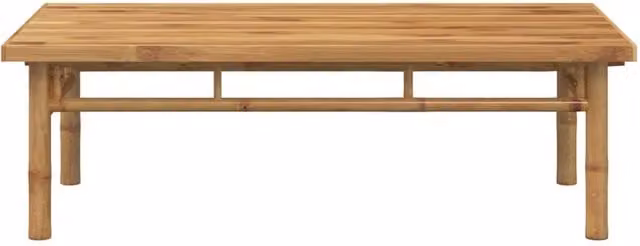Berkfield Home Beautiful Bamboo Coffee Table in Brown, W/D/H: 110 x 55 x 35 cm – 1