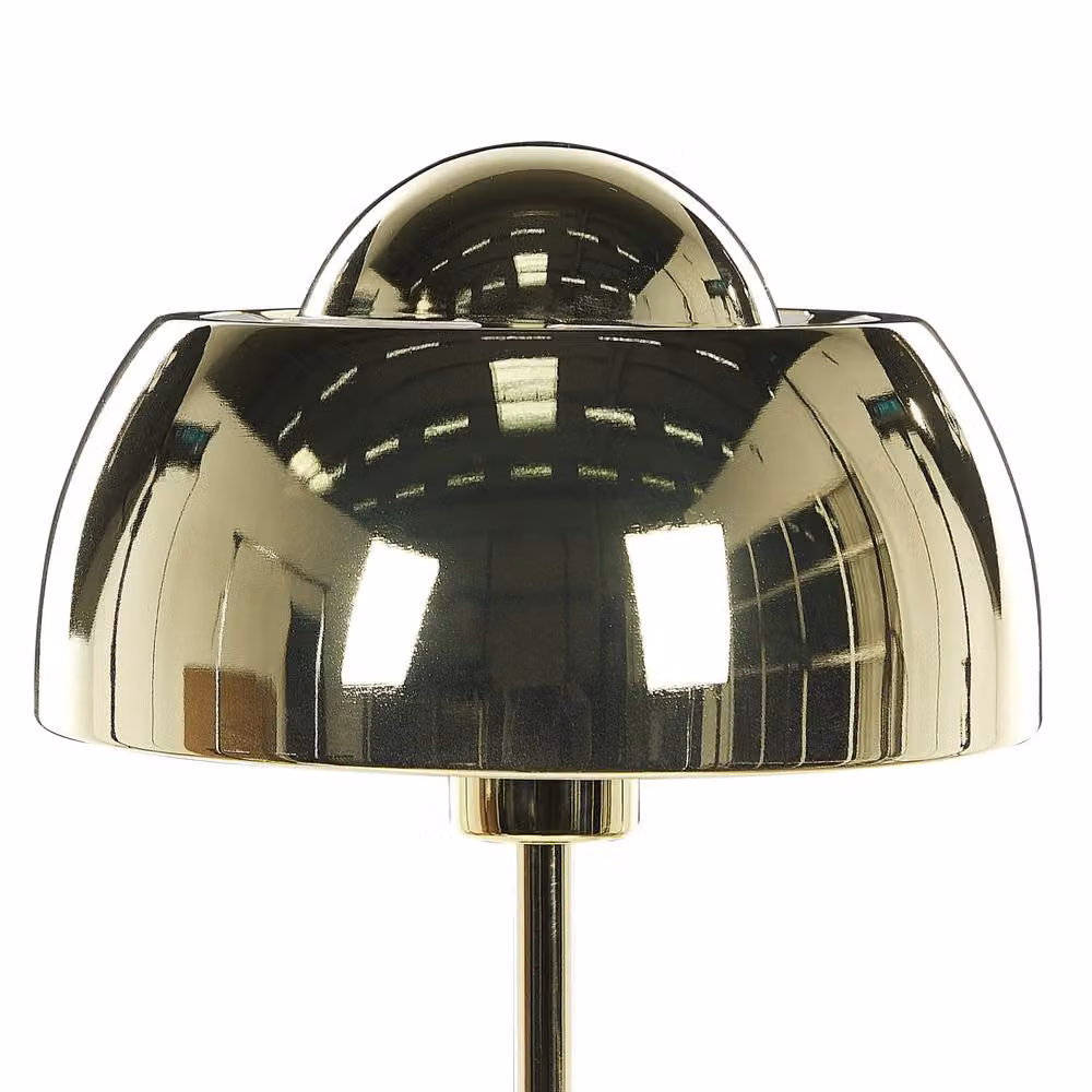 Wyld and Coco Gold Metal Bedside Table Lamp with Dome Shade – 3