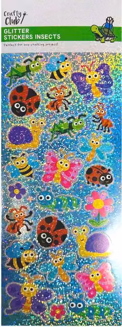 Crafty Club Multicolour Insect Glitter Stickers