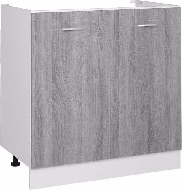 Berkfield Home Grey Sonoma Modern Freestanding Sink Unit W/D/H: 80 x 46 x 81.5 cm