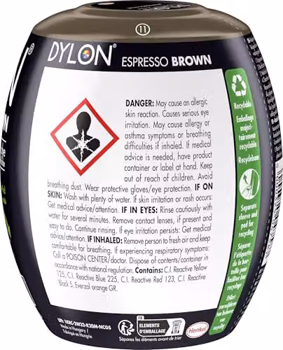 Dylon All-in-1 Washing Machine Fabric Dye Pods, Espresso Brown, 350g – 2