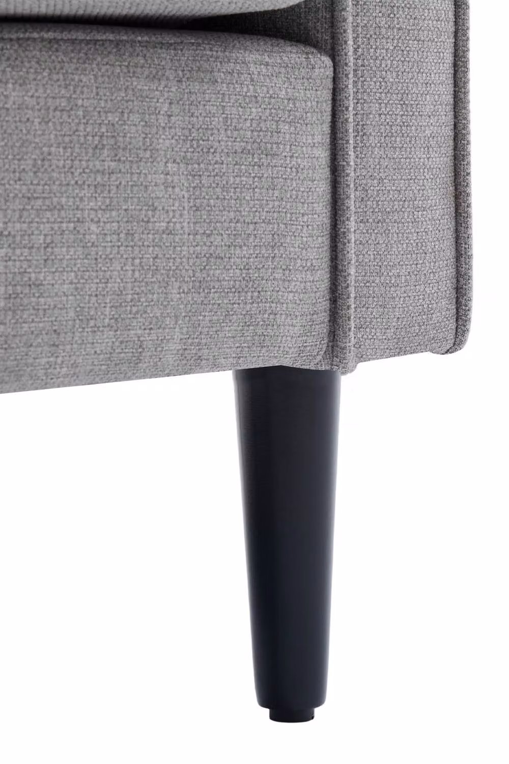 Living and Home Mid-Century Grey Linen Single Sofa Armchair – 3