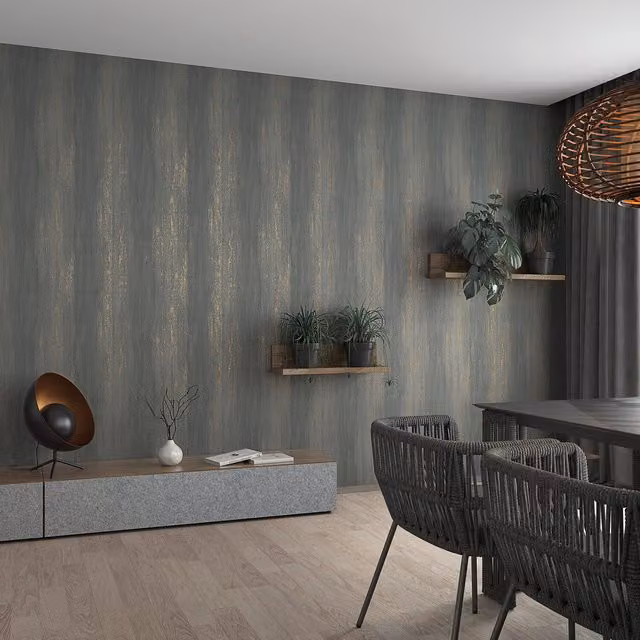 Galerie Industrial Effects Abstract Glitter Wallpaper in Anthracite Grey