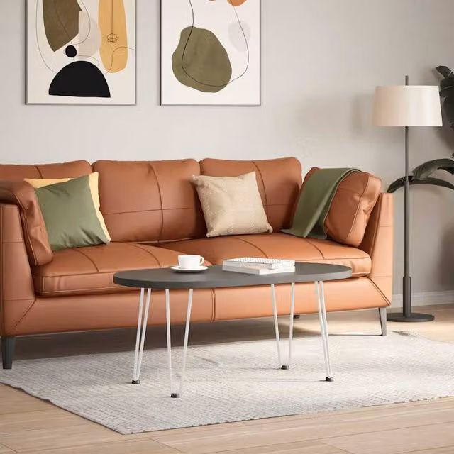 Berkfield Home White Steel Hairpin Table Legs, 4 Pieces, Height: 42 cm – 1