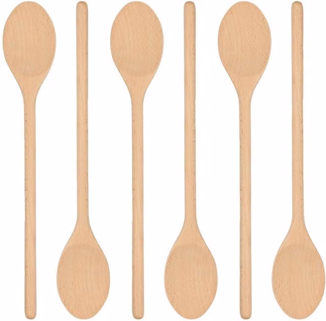 Argon Tableware Heat Resistant Oval Wooden Cooking Spoon, Brown, Length: 35 cm