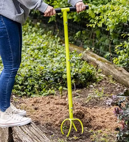 Garden Gear Manual Twist Cultivator and Tiller in Green, Durable Steel Garden Tool for Loosening Soil, Weeding, Aerating and Compost Mixing – 3
