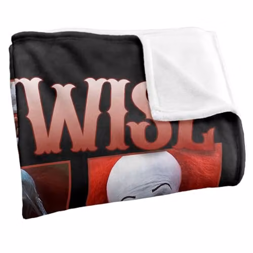 LOGOVISION It The Movie Pennywise Squares Super Soft Fleece Throw Blanket, Multicolour, W: 127 cm, D: 152.4 cm – 2