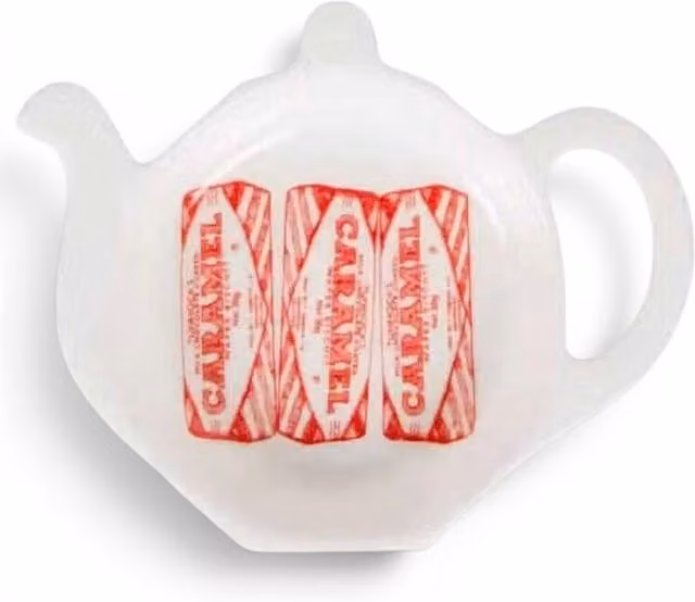 Emma Bridgewater Tunnock's Caramel Wafer Biscuit Tea Bag Tidy in Red and White