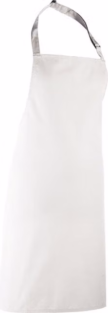 Premier Colours White Poly-Cotton Professional Bib Apron – 1