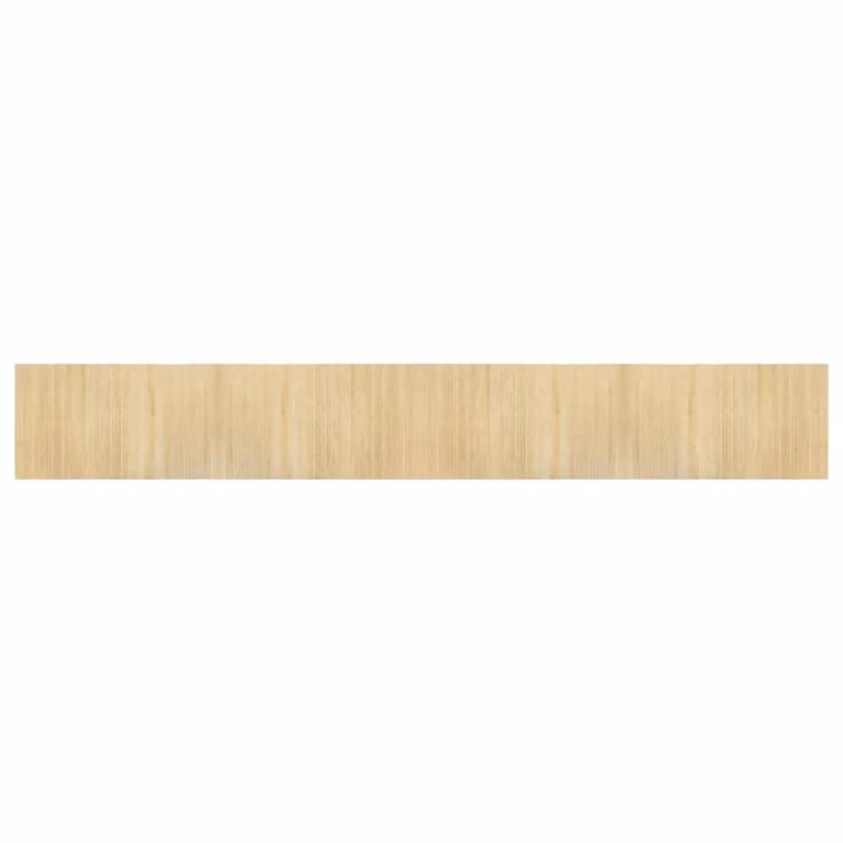 Berkfield Home Rectangular Bamboo Rug in Beige, W: 60 cm, L: 400 cm
