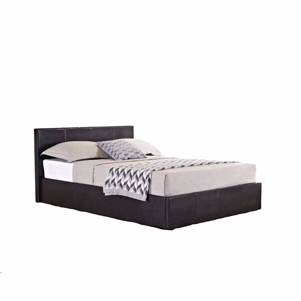 Birlea Berlin Ottoman Bed in Brown Faux Leather, Double W/D/H: 140 x 200 cm – 5