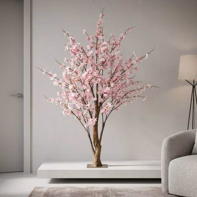 Garden Greatness Lifelike Pink Yoshino Blossom Tree, Height: 180 cm
