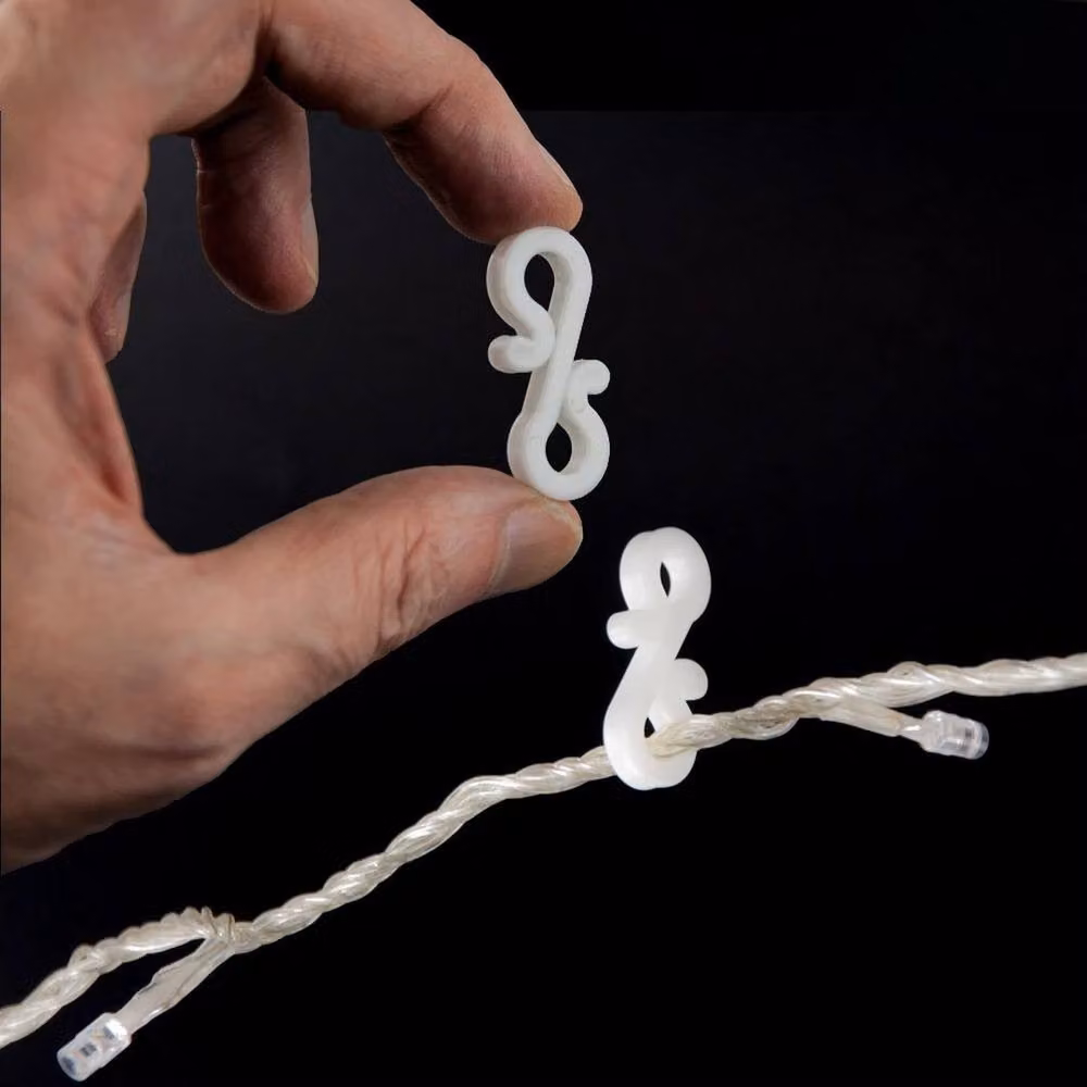 NESTLUNE White Outdoor Gutter Hooks and Clips for Christmas Decorations – 4