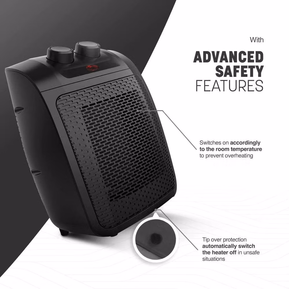 Keplin 2000W Ceramic Fan Heater in Black – 4