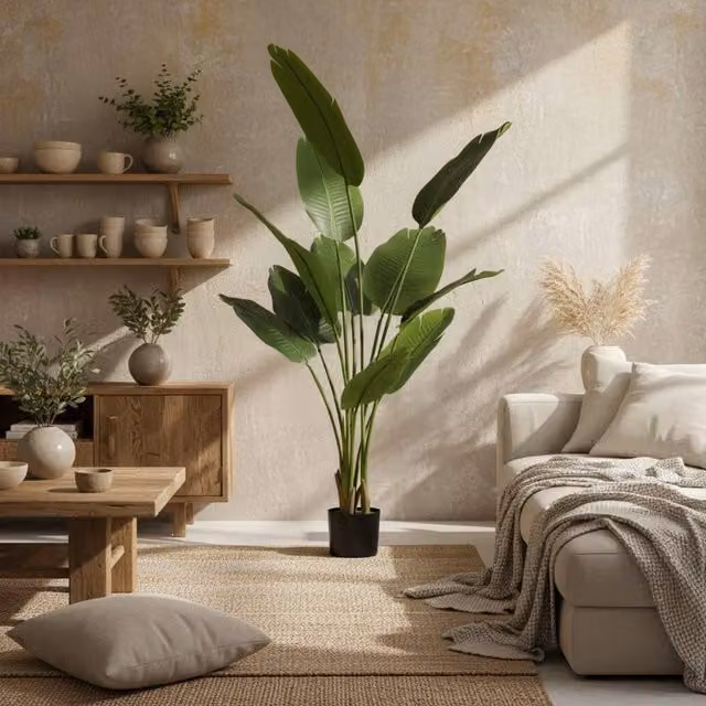 Wyld Haus Nozizi 160cm Tall Artificial Bird of Paradise Plant in Green
