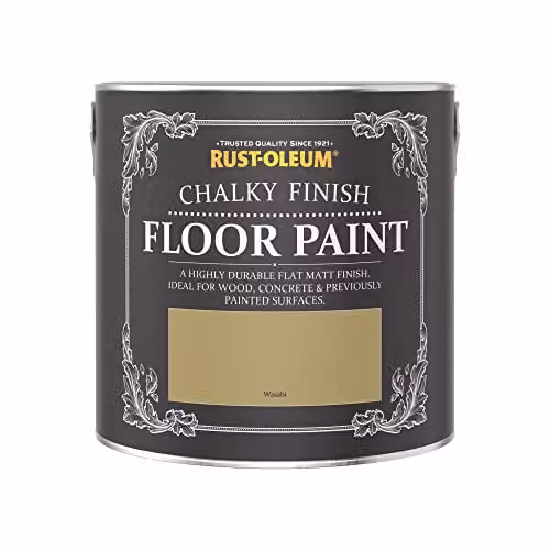 Rust-Oleum Water-Based Scratch-Proof Floor Paint in Matt Finish, Green, 2.5L – 3
