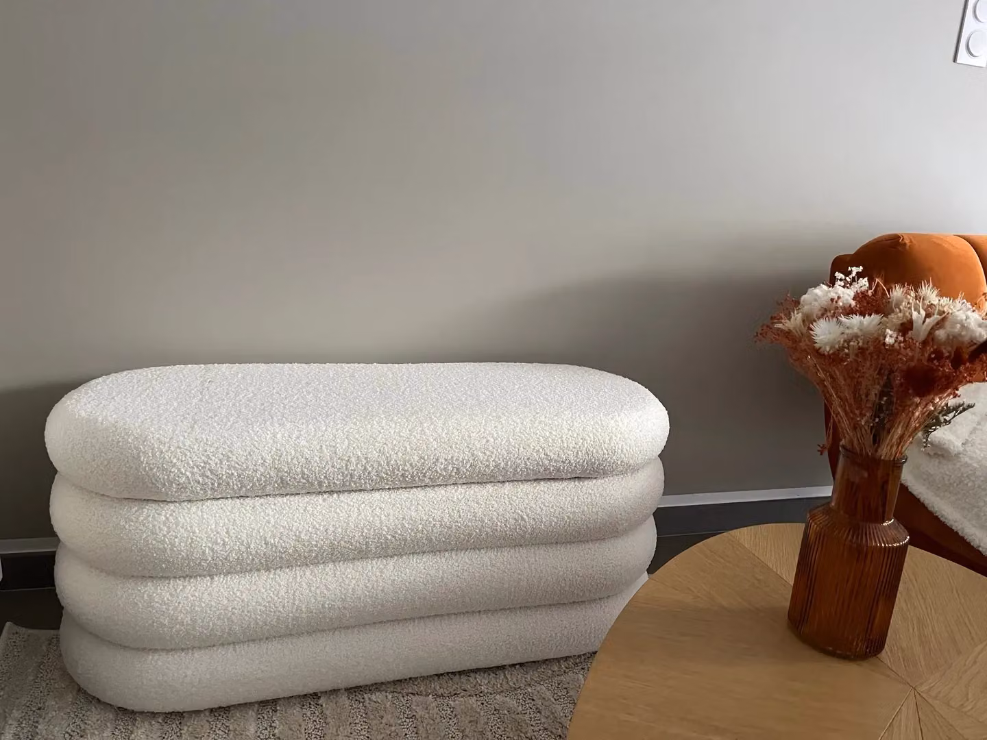 Nordlys Scandinavian Design Upholstered Storage Bench in White – 2