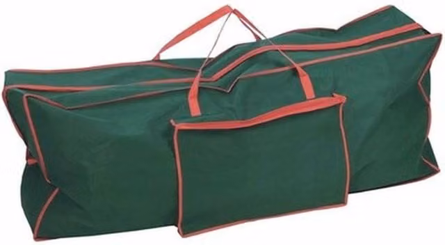 NESTLUNE Large Christmas Tree Storage Bag with Zip Pocket and Handles in Green – 1