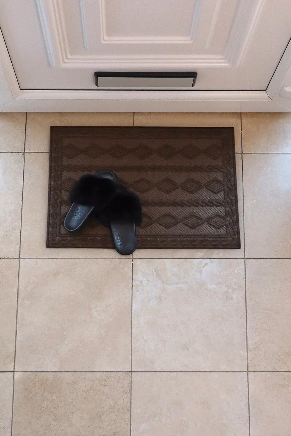 JVL Knit Rubber Backed Indoor Doormat, Brown, W: 40 cm, D: 60 cm – 2