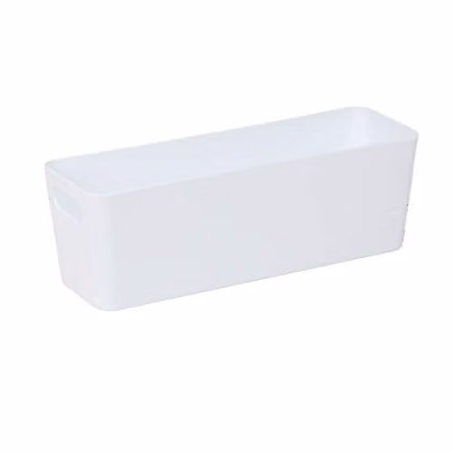 Wham White Rectangular Plastic Home Studio Storage Basket