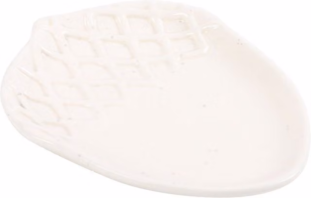 Kingsbury Gifts Organic Ceramic Acorn Trinket Dish in White