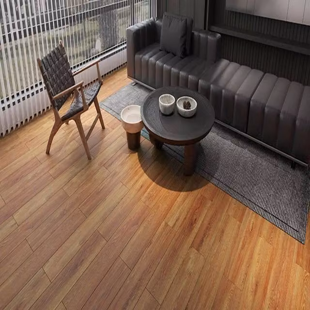 AGT EfftPre Wood Effect Click Laminate Flooring in Tan