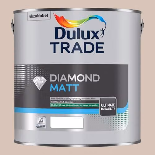Dulux Trade Diamond Matt Soft Stone Paint, 2.5 l
