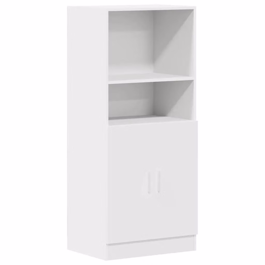 Berkfield Home White Modern Kitchen Tall Cabinet with Hinged Doors and Internal Shelves, W/D/H: 57 x 41.5 x 131.5 cm – 2