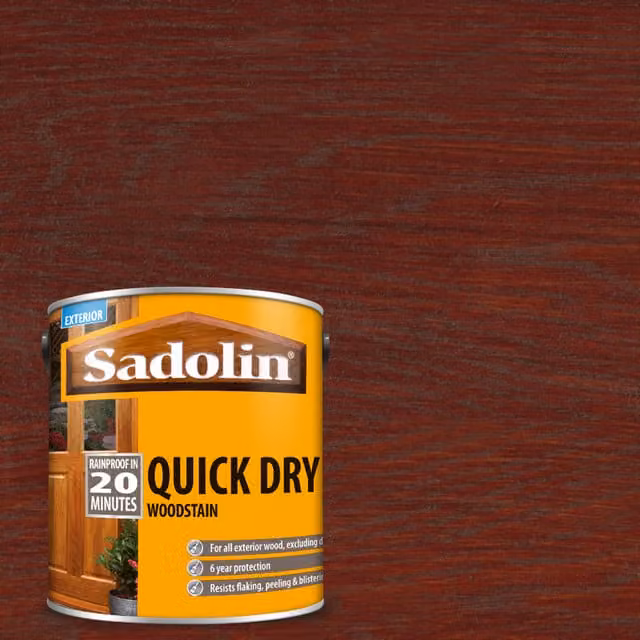 Sadolin QD Water-Based Weatherproof Woodstain, Brown, 2.5 l